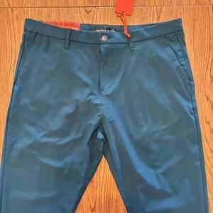 Hudson & Barrow Men's Performance Pants 38x32 Biscayne Bay NWT